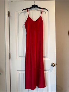 Cacique Red Spaghetti-Strap Maxi Slip Dress